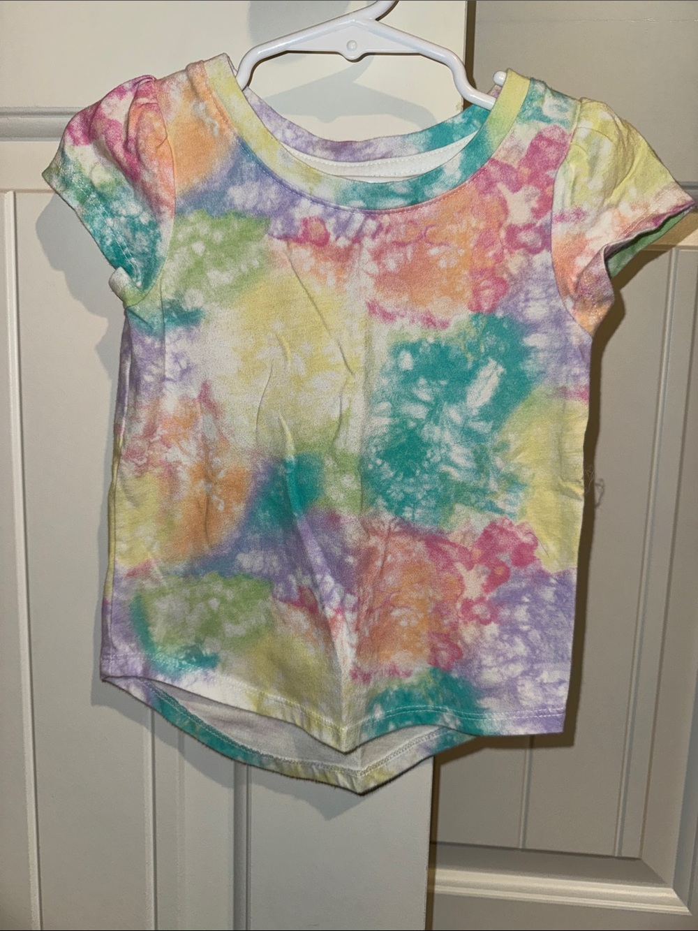 Cat & Jack Girls' Pastel Tie-Dye Short Sleeve Tee